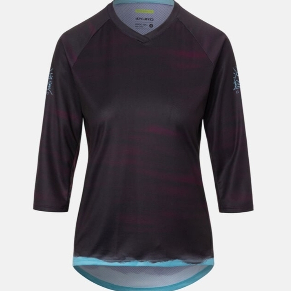 Giro Women's Black and Purple 3/4 Sleeve Jersey